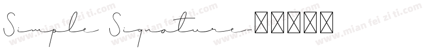 Simple Signature字体转换